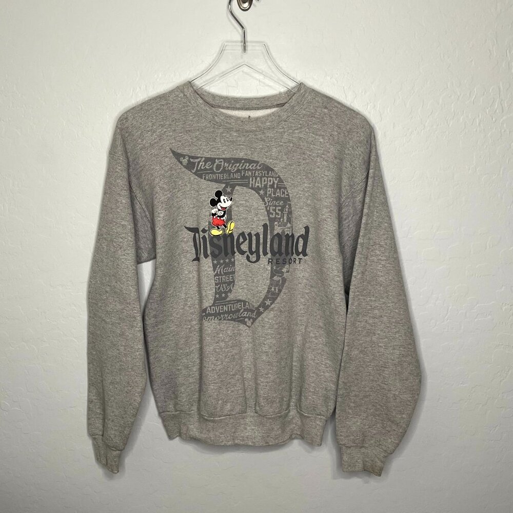 Disney Parks Disneyland Gray Mickey Mouse Pullover Sweater Unisex Size Small